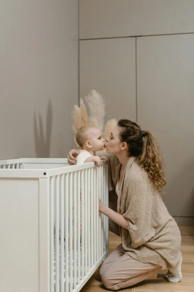 Parent and child following a bedtime routine to promote independent sleep